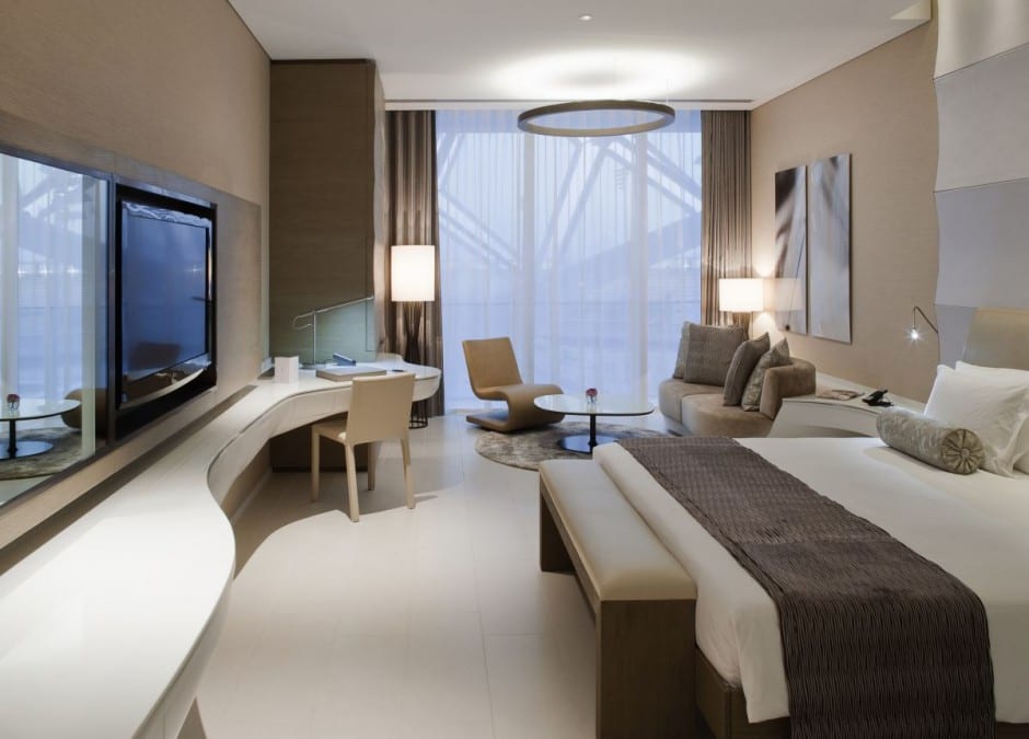 modern hotel room plan